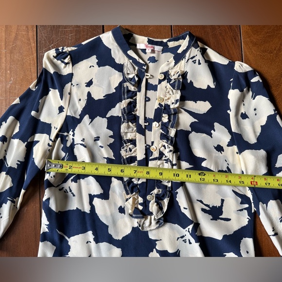 Moncollet French Ruffle Silk Blouson - Picture 4 of 10